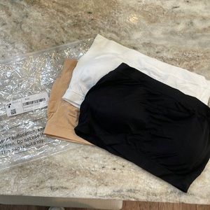 New, never worn with bag, 3 separate colors, bandeau bras